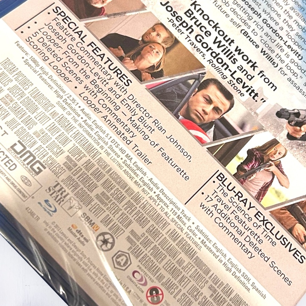 Sealed Looper Blu-ray Disc Movie Bruce Willis Joseph Gordon-Levitt Emily Blunt - Picture 4 of 4